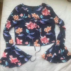 FOREVER 21 FLORAL CROP TOP